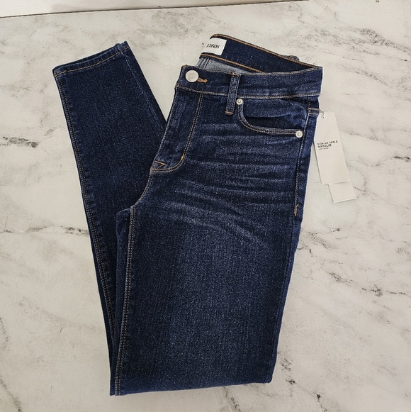 Hudson Jeans Midrise Ankle Natalie Super Skinny Dark Blue Jeans 28 NWT - Picture 3 of 9